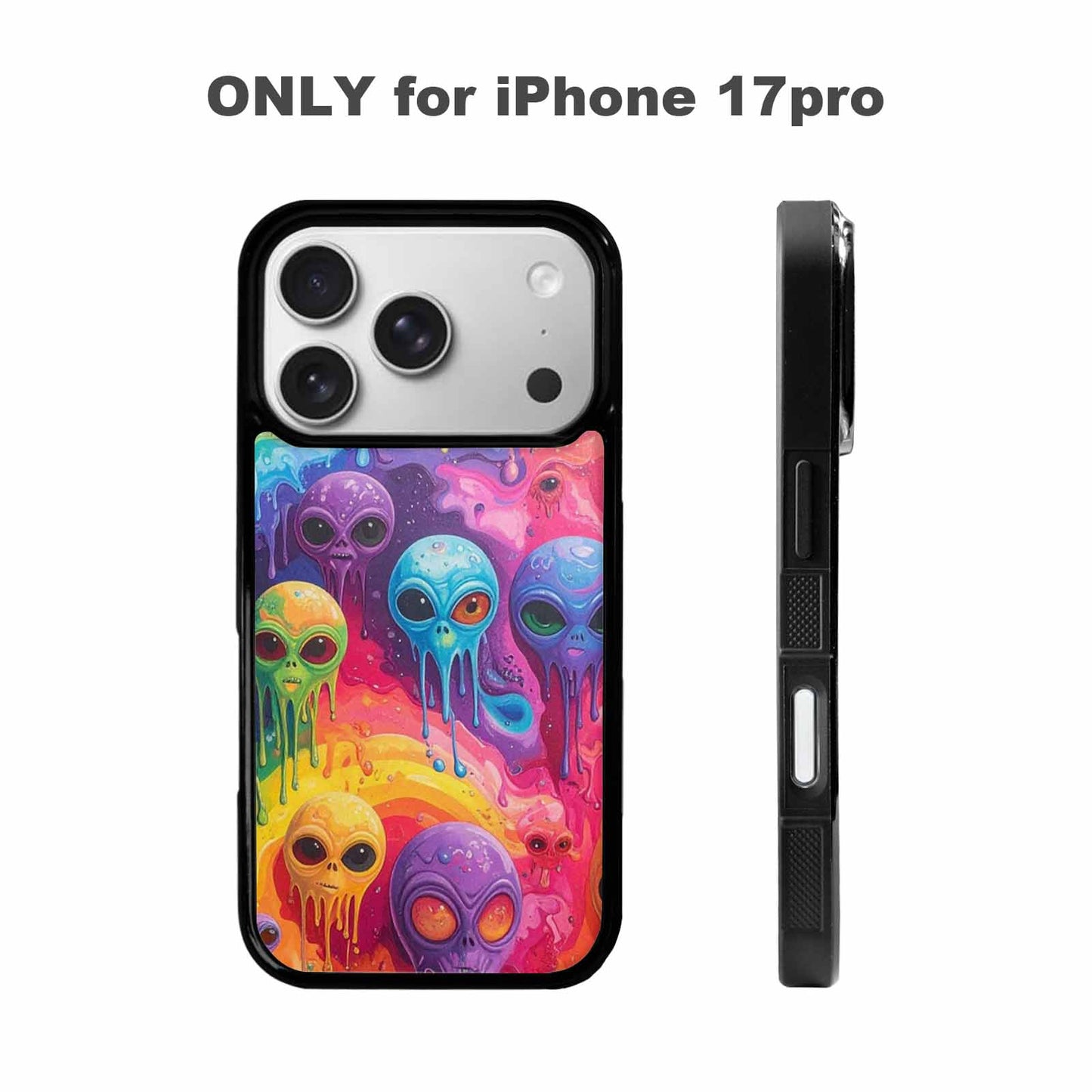 iPhone 17 Pro Case — Aliens Tie Dyemelting Aliens P Tie, Custom Printed Phone Case