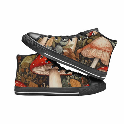 MEN'S Mushroom High Top Canvas Vibrant Chaos Shoes