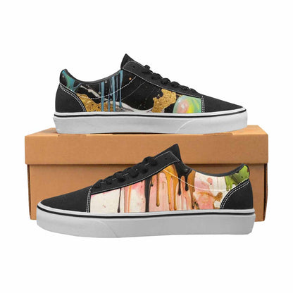 WOMEN'S Aliens  Marble Melting Lace-Up Canvas Grunge Shoes