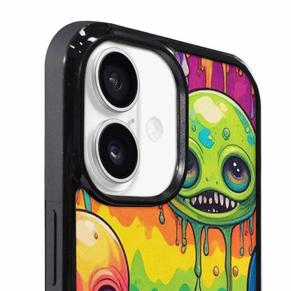 iPhone 17 Case — Melting Aliens Pattern Alien Scifi, Customized Protective Case