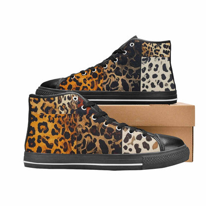 MEN'S Animal Print High Top Canvas Neon Fantasy Custom Sneakers