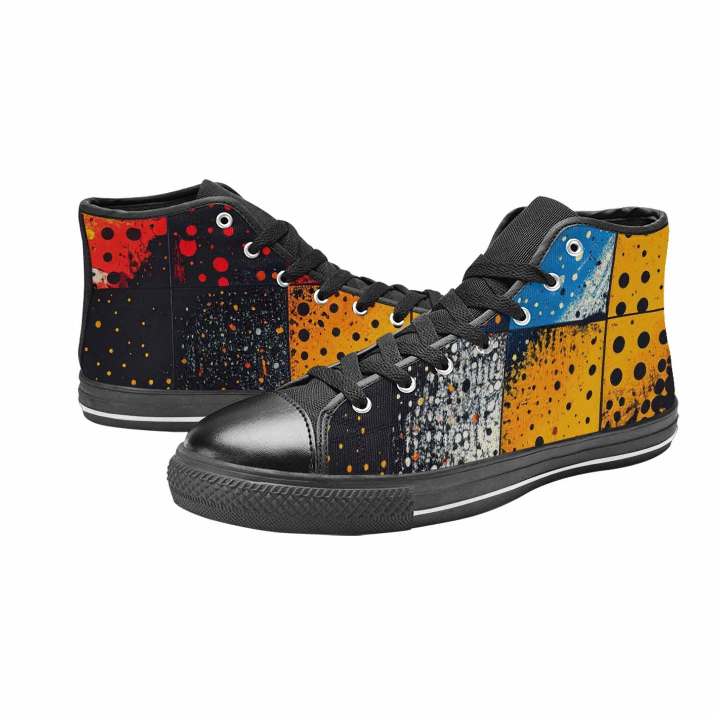 MEN'S Comic Book Halftone High Top Canvas Surreal Shoes