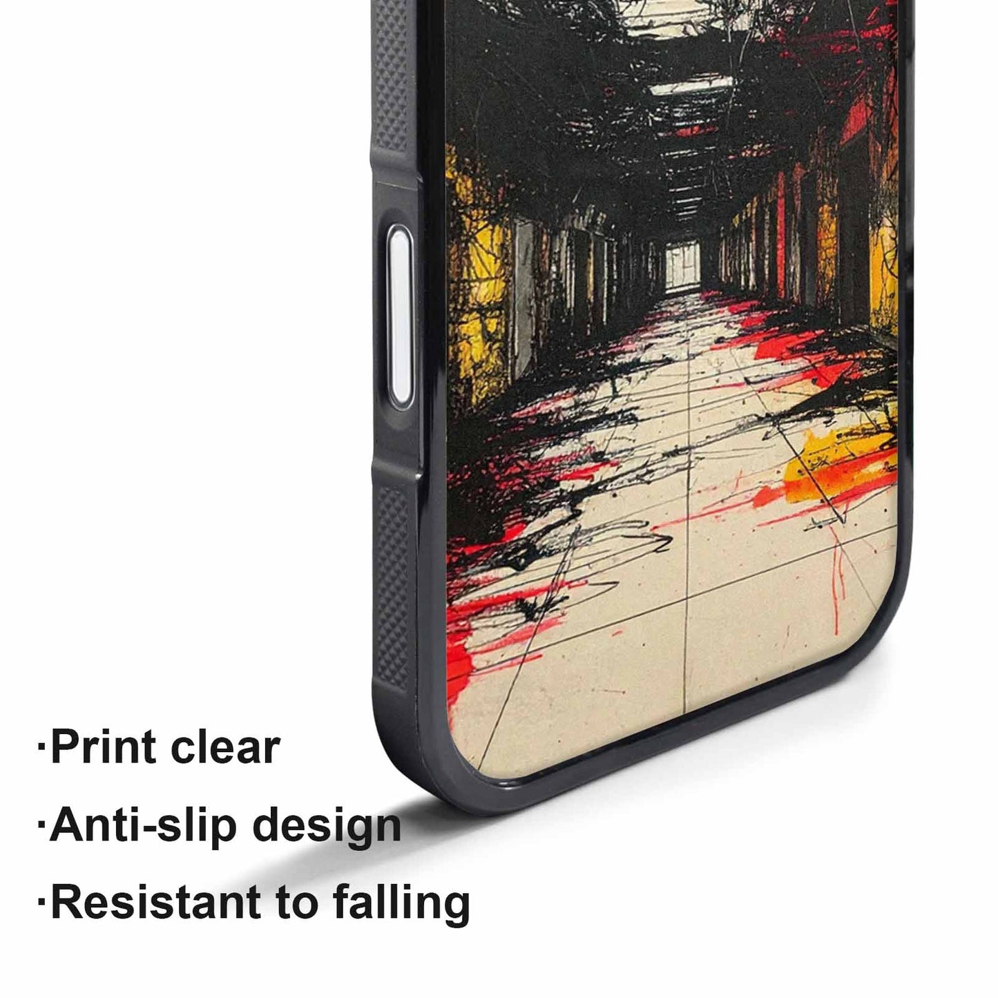 iPhone 17 Air Case — Black Red Ink Liminal Space Galaxy, Custom Art Phone Cover