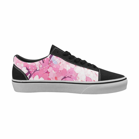 MEN'S Cherry Blossom Branch Cherry Lace-Up Canvas Kaleidoscope Custom Sneakers
