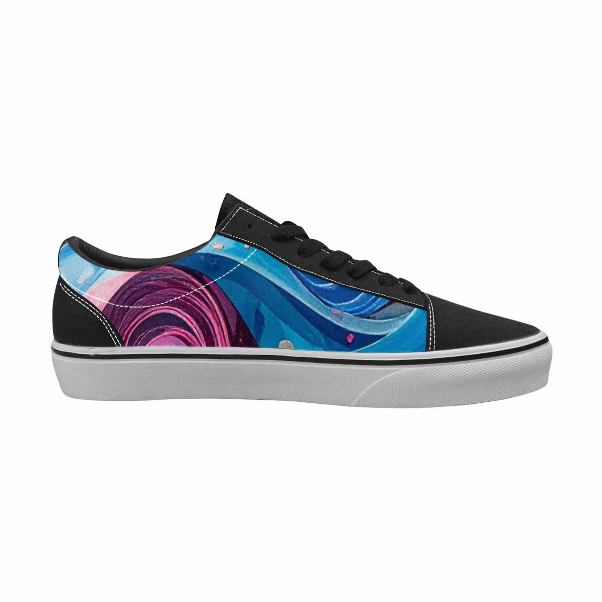 WOMEN'S Transgender Pride Flag Lace-Up Canvas Neon Fantasy Shoes