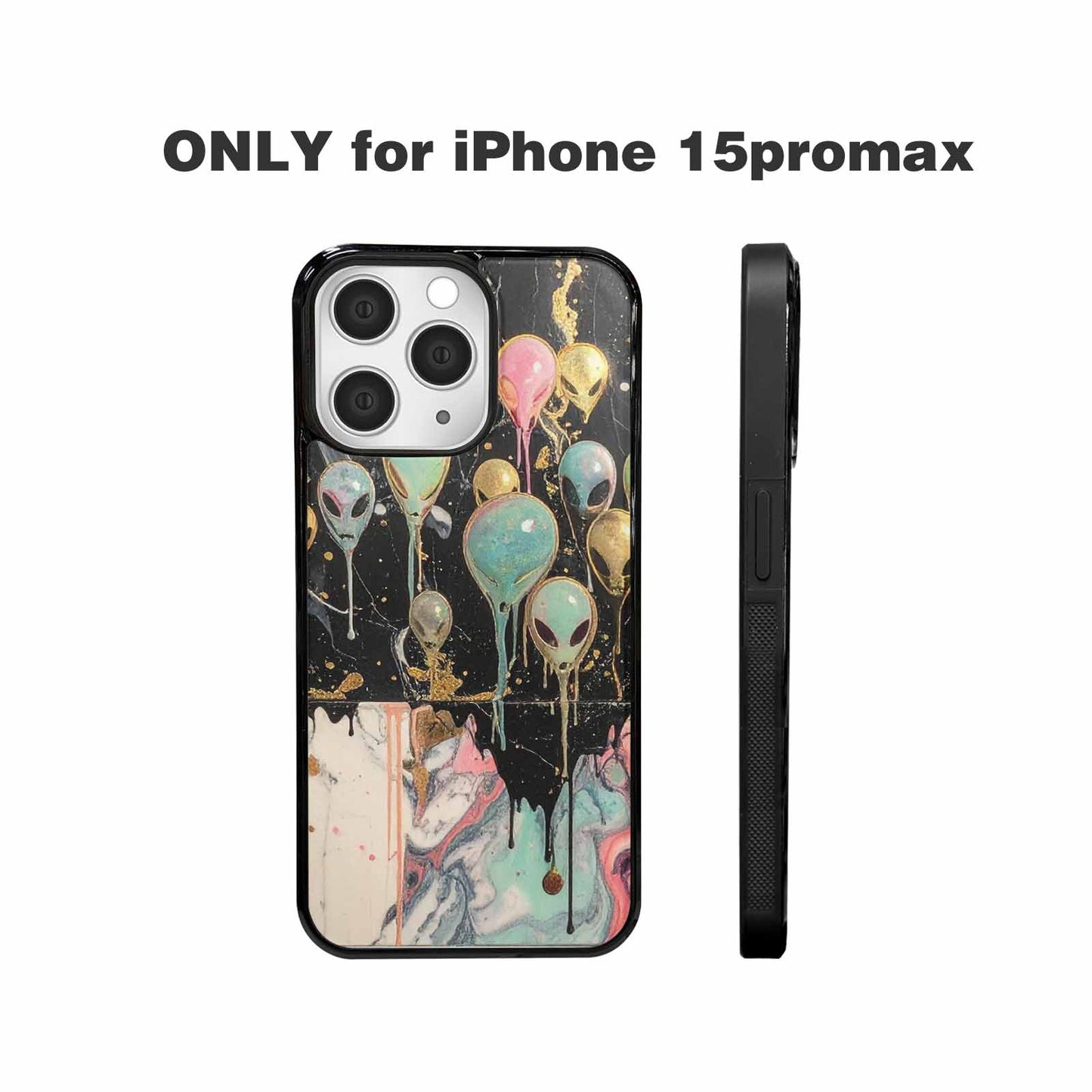iPhone 15 Pro Max Case — Aliens Marblemelting Aliens Pa 7eb Personalized, Custom Phone Case