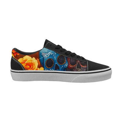 MEN'S Skull Canvas Lace-Up Vivid Sneakers