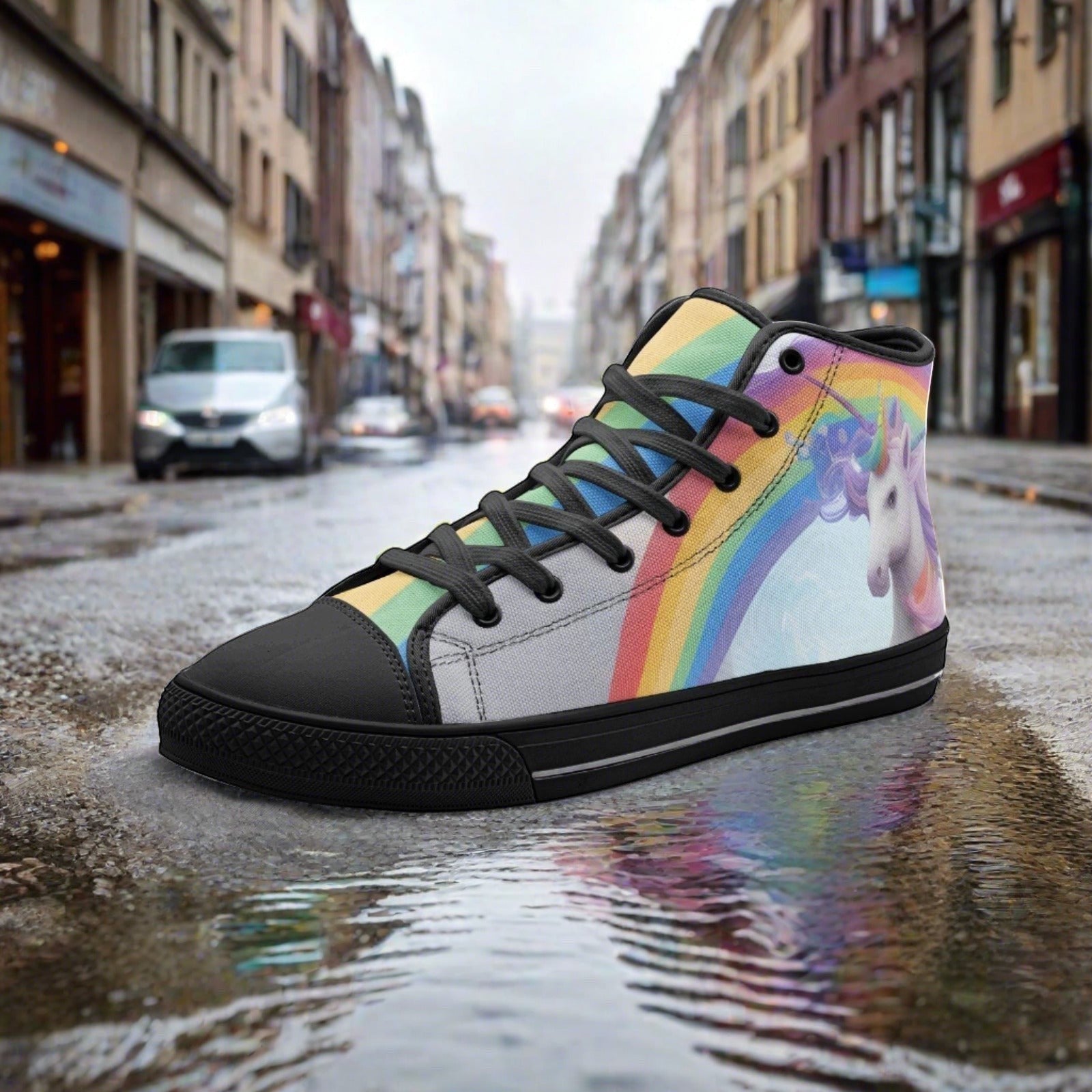 Unicorns & Ra | ® (Print 1) Custom Sneakers 2 | Unisex | Freaky Shoes®