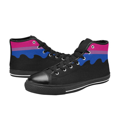 MEN'S Bi Flag 4 Pride LGBT High Top Canvas Custom Sneakers