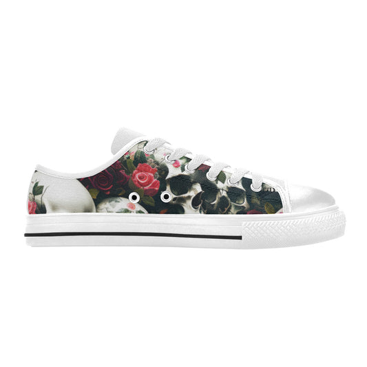 MEN'S Rose Skulls Dark 5 Canvas Surreal Custom Shoes