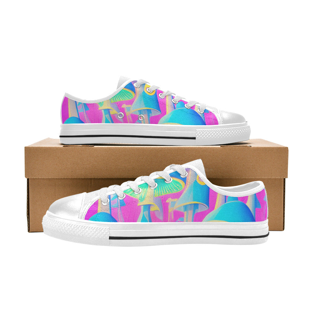 MEN'S Cc Mushroom Art 2 Canvas Cottagecore Custom Sneakers