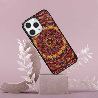 iPhone 15 Pro Max Case — Mandala Lions Art Seamless Pattern Vibrant, Custom Print Case Cover