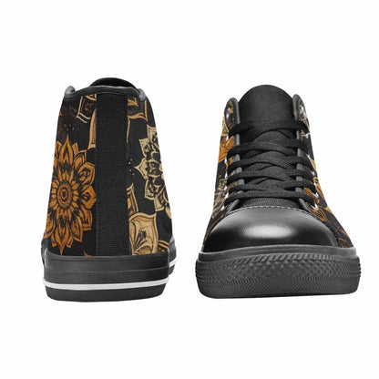 MEN'S Mandala High Top Canvas Y2K Custom Shoes