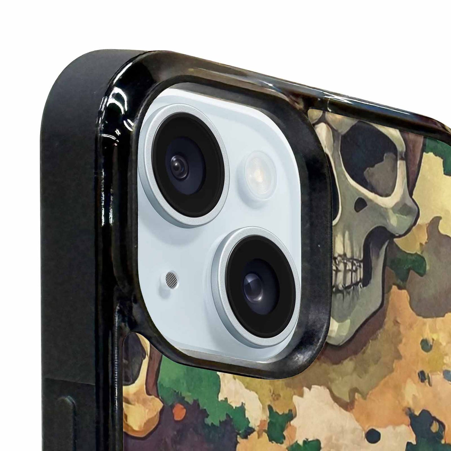 iPhone 15 Plus Case — Skulls Camoskulls Pattern Hu A0j, Custom Printed Phone Case