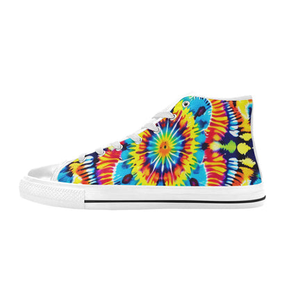 MEN'S Tie Dye Art Men’S High Top Canvas Surreal Custom Shoes