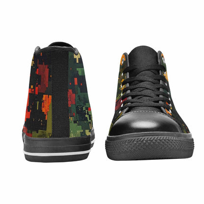 WOMEN'S Military Camouflage Blotch High Top Canvas Aesthetic Custom Shoes