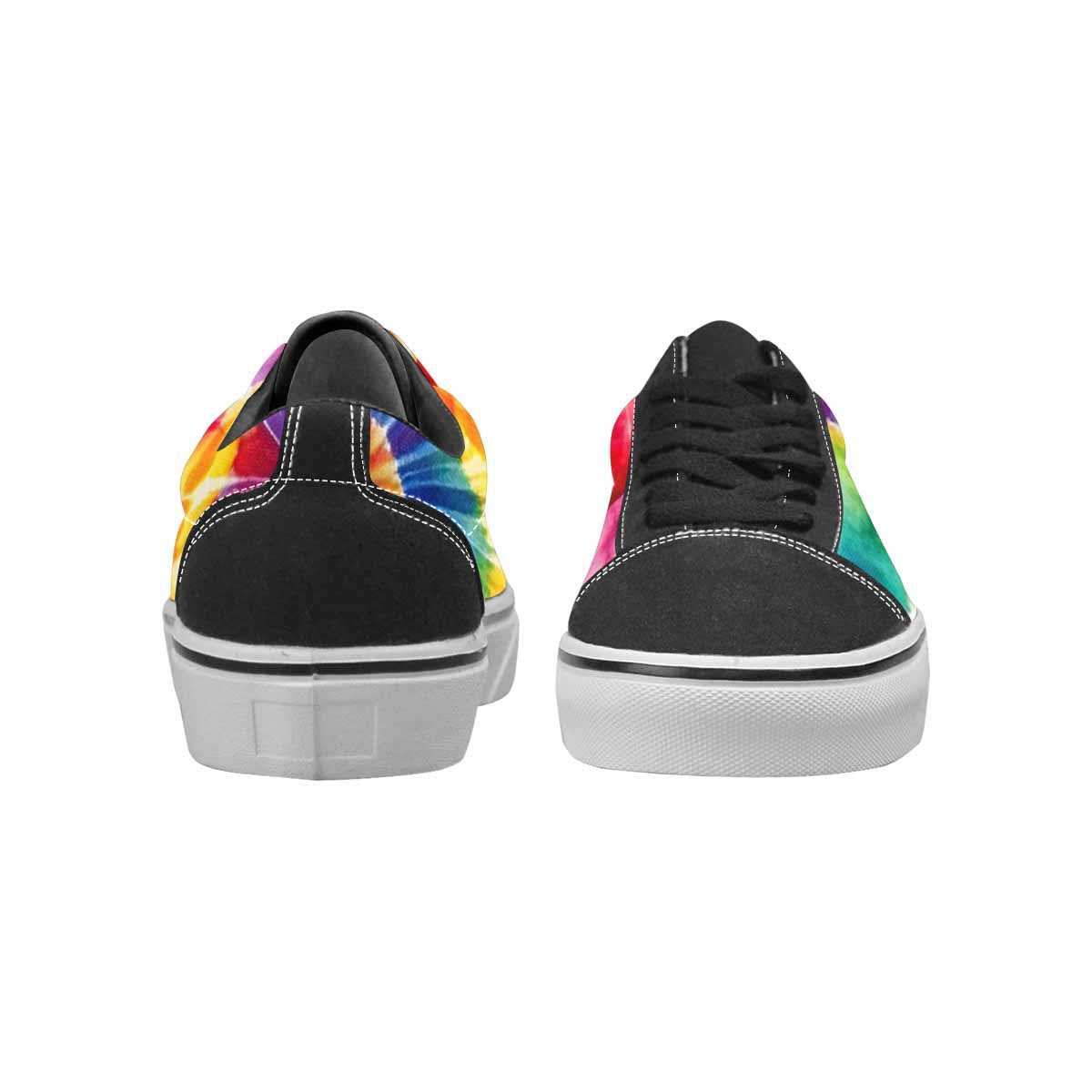 MEN'S Tie Dye Rainbow Spiral Canvas Lace-Up Cottagecore Shoes