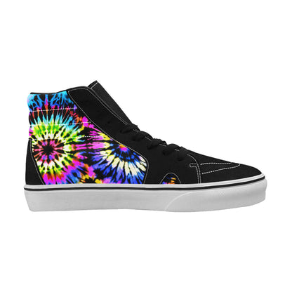 MEN'S Cc Tie Dye Art High Top Skateboarding Vibrant Chaos Custom Shoes