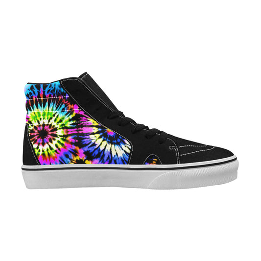 WOMEN'S Cc Tie Dye Art High Top Skateboarding Wallpaper Art Custom Shoes