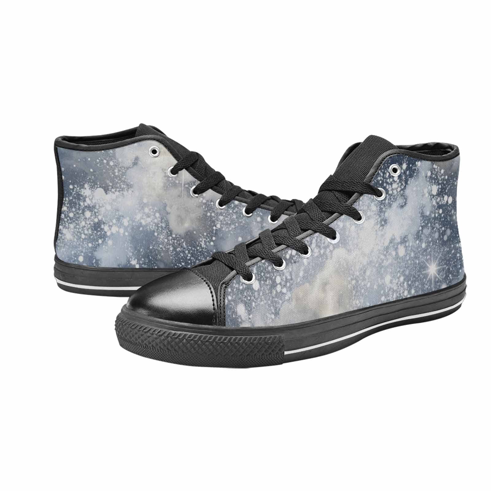 WOMEN'S Galaxy Art - High Top Canvas Aesthetic Custom Sneakers