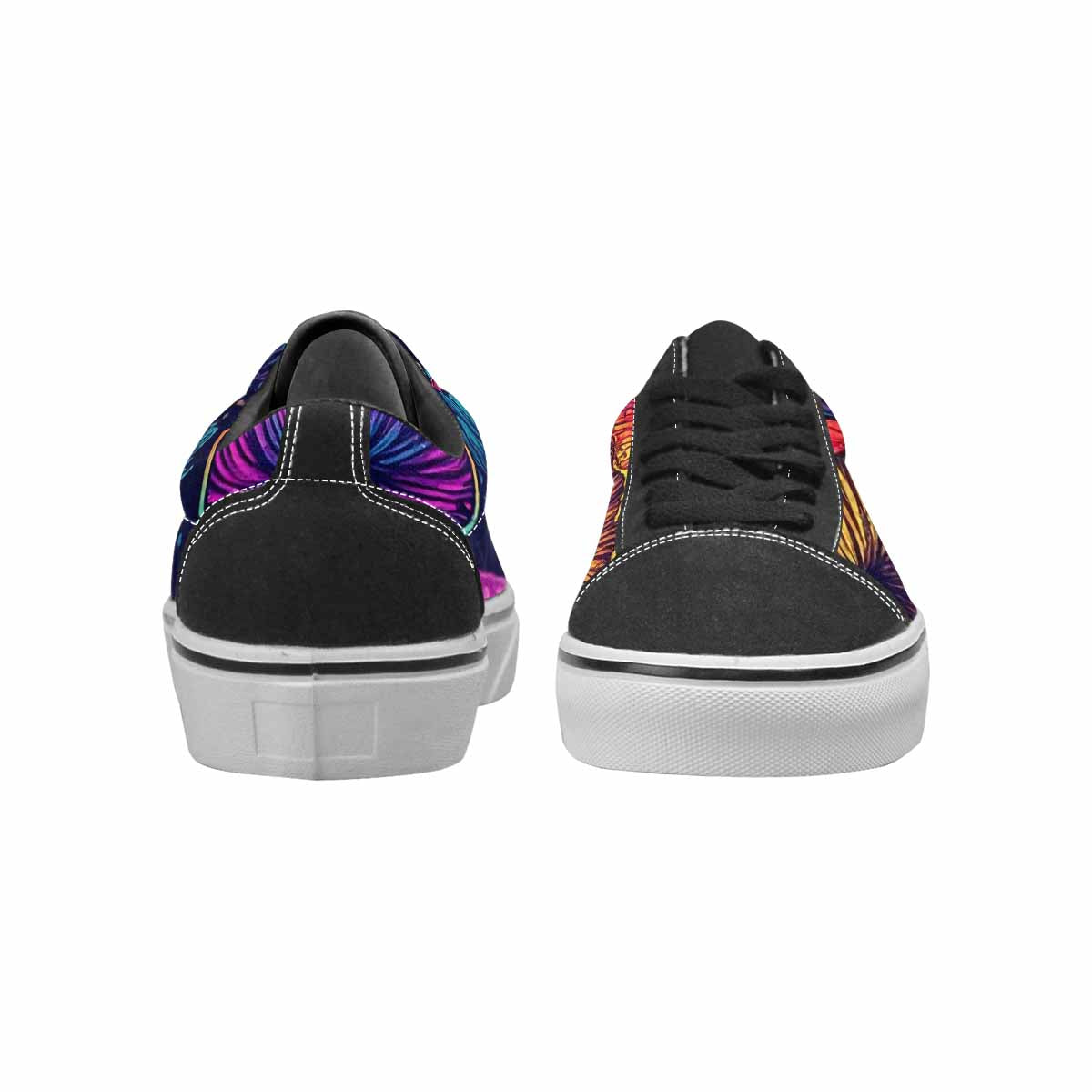 WOMEN'S Psychedelic Mushroom Canvas Lace-Up Aesthetic Custom Sneakers