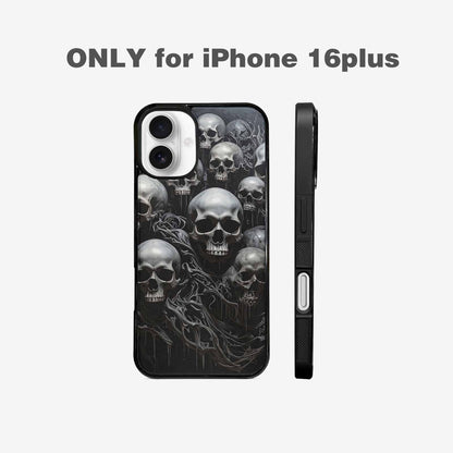 iPhone 16 Plus Case — Grey Dark Black And Grey Tones, Original Design Phone Case
