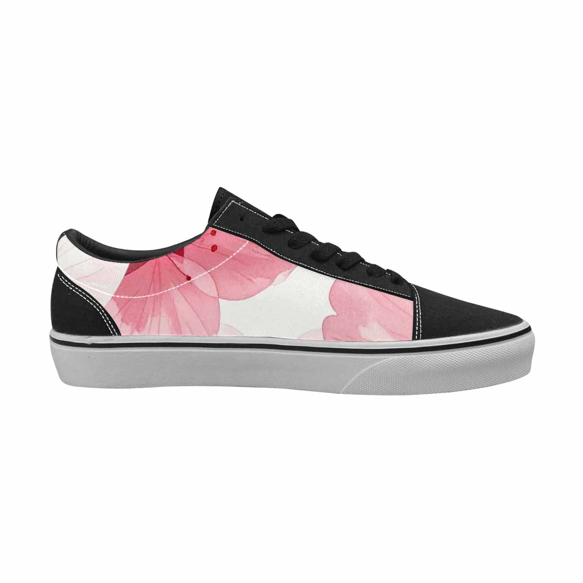 WOMEN'S Japanese Cherry Blossom Canvas Lace-Up Neon Fantasy Custom Shoes