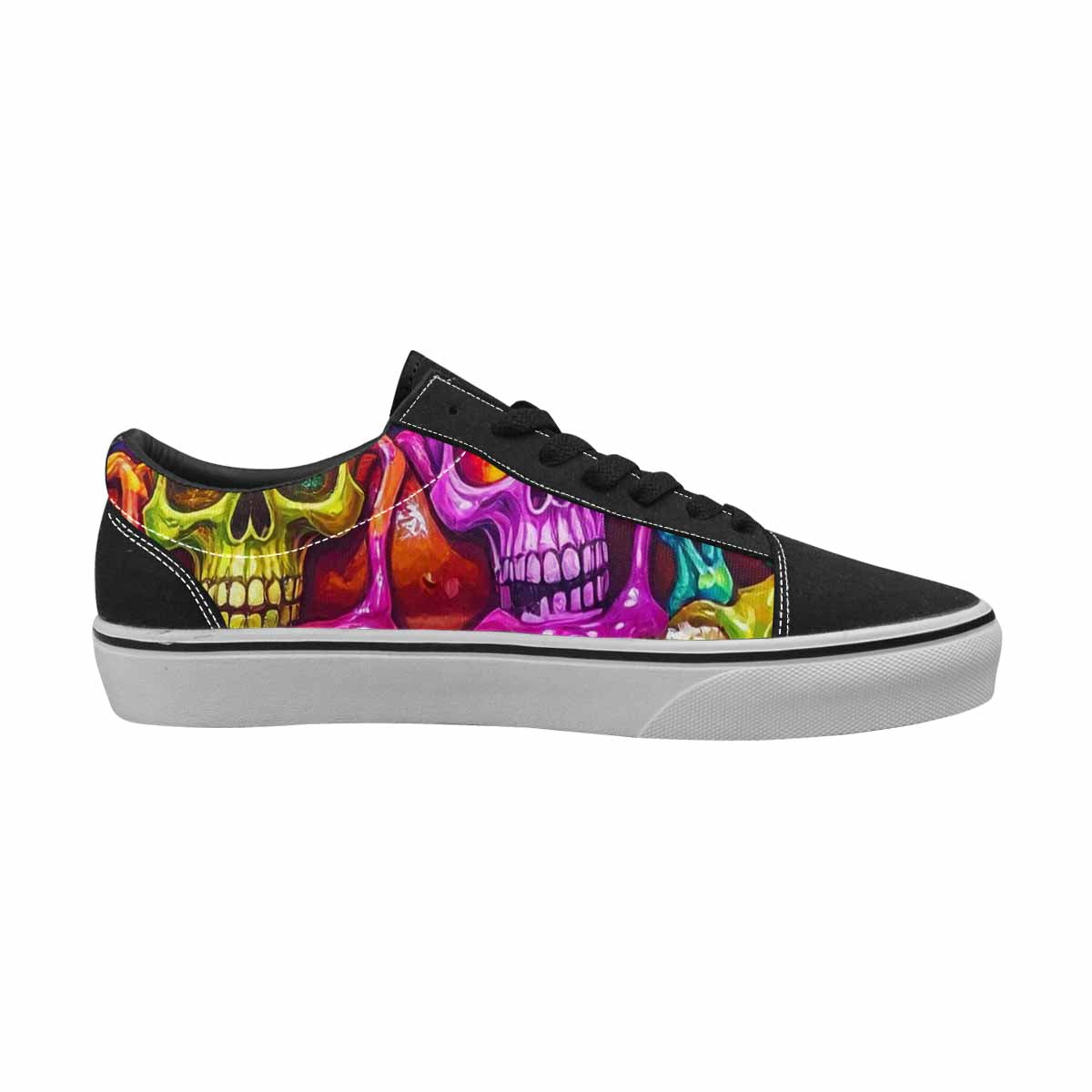 WOMEN'S Toxic Skeleton Hot Dog Lace-Up Canvas Dreamcore Shoes