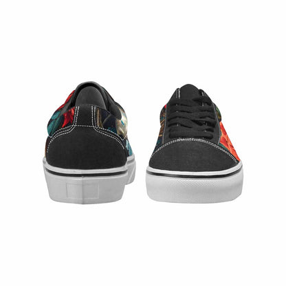 WOMEN'S More Overlapping Ontop Each Lace-Up Canvas Melting Art Sneakers