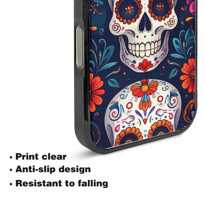 iPhone 15 Pro Max Case — Day Dead Sugar Skull Art 100s, Custom Made Phone Cover
