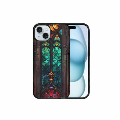 iPhone 15 Plus Case — Stained Glass Cathedral Custom, Custom Print Case Cover