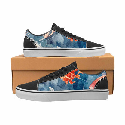 MEN'S Fish Scale Coral Canvas Lace-Up Vivid Custom Sneakers