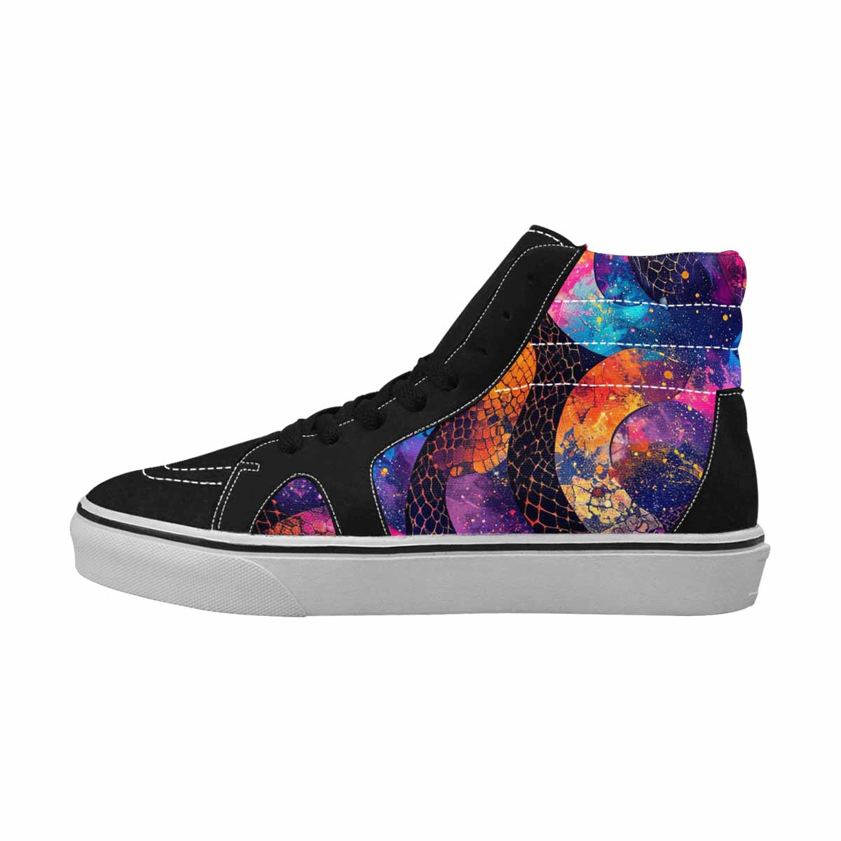 MEN'S Galaxy Snake Print High Top Canvas Surreal Shoes
