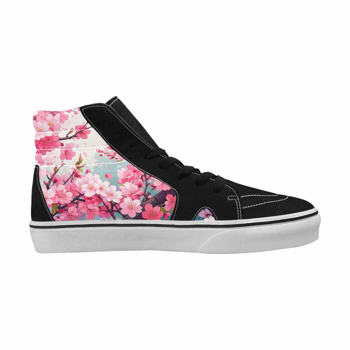 MEN'S Cherry Blossom Branch High Top Canvas Y2K Custom Shoes