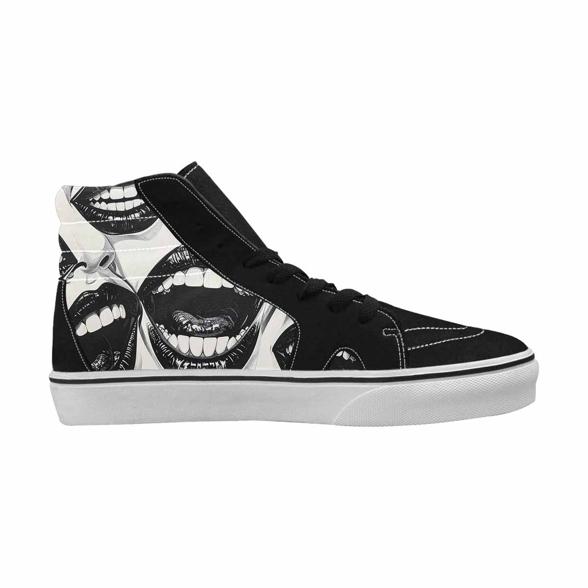 WOMEN'S Googly Cartoon Mouths High Top Canvas Dreamcore Custom Shoes