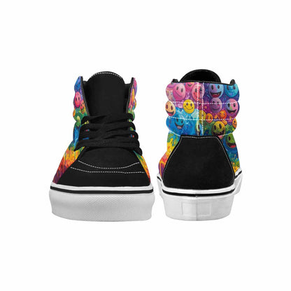 MEN'S Smiley Facessmiley Faces  High Top Canvas Dreamcore Custom Shoes