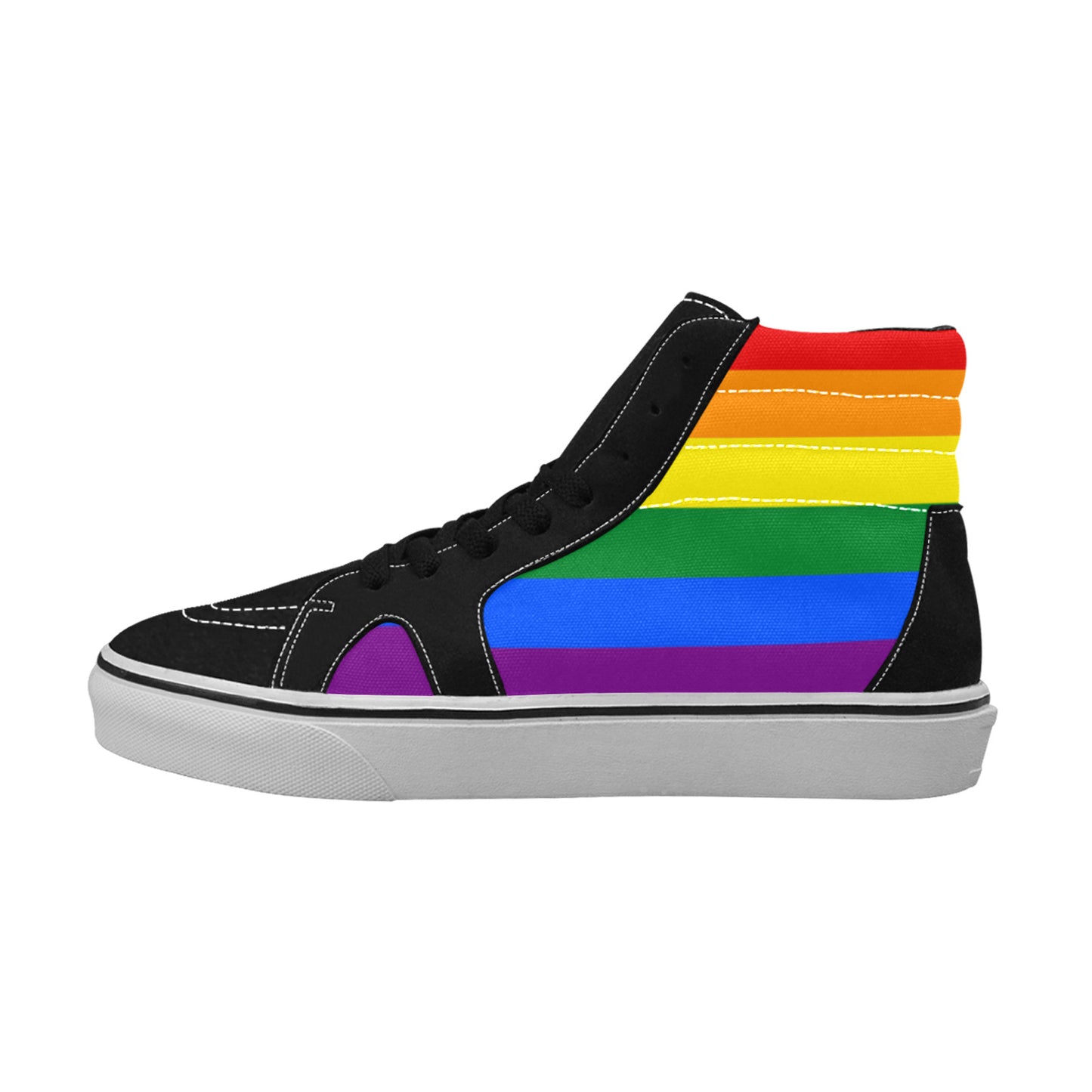 MEN'S Rainbow Pride LGBT High Top Skateboarding Custom Shoes