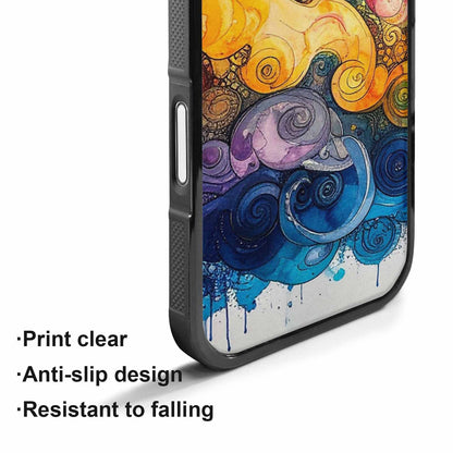 iPhone 17 Case — Tie Dye Swirls (black Tie Dye, Custom Printed Phone Case