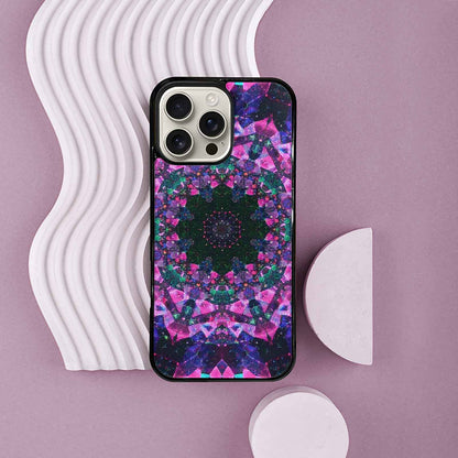 iPhone 16 Pro Max Case — Crystal Mandala Art Seamless Pattern Vibrant, Custom Phone Case