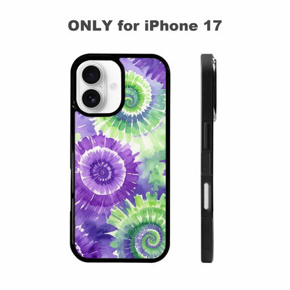 iPhone 17 Case — Tie Dye Purple Green Tie Dye, Customized Protective Case