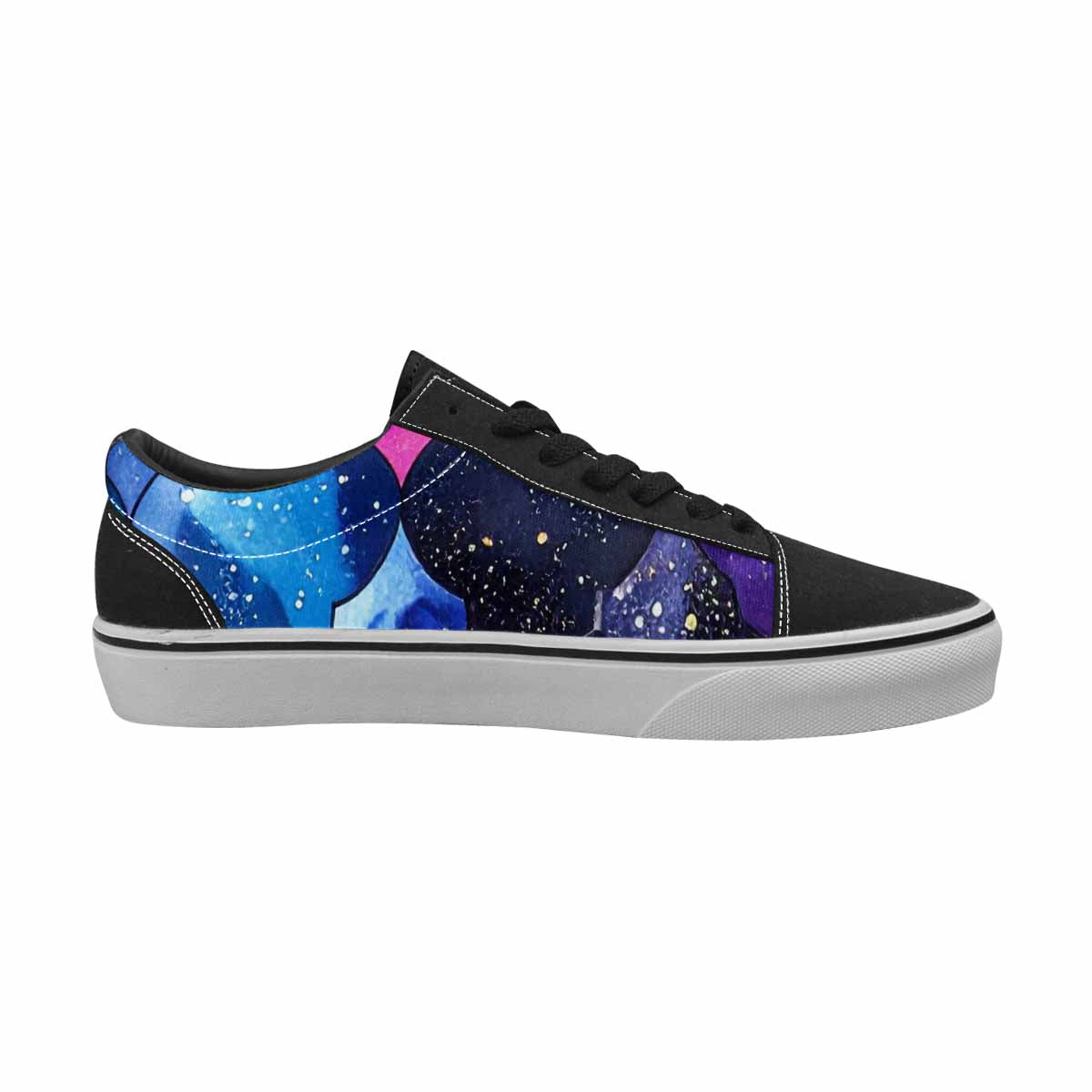 WOMEN'S Galaxy Stars Nebula Canvas Lace-Up Vibrant Chaos Sneakers