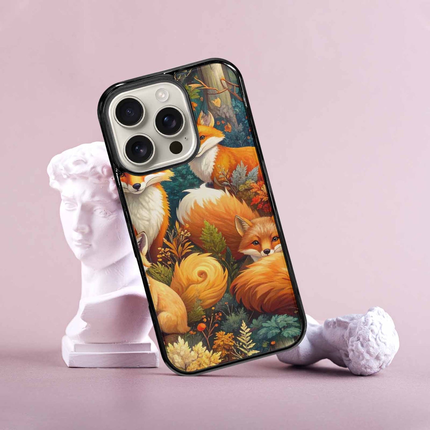 iPhone 16 Pro Case — Fox Forest Fox Forest Pattern Hundreds, Unique Phone Case Design