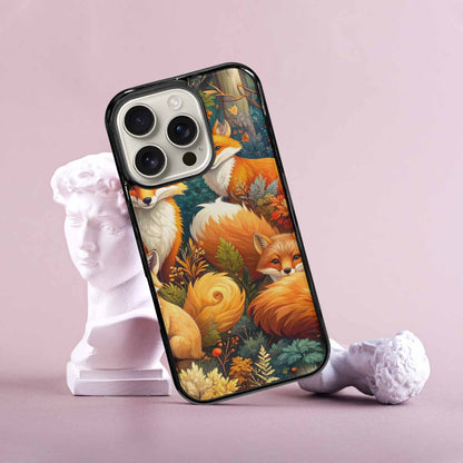 iPhone 16 Pro Case — Fox Forest Fox Forest Pattern Hundreds, Unique Phone Case Design