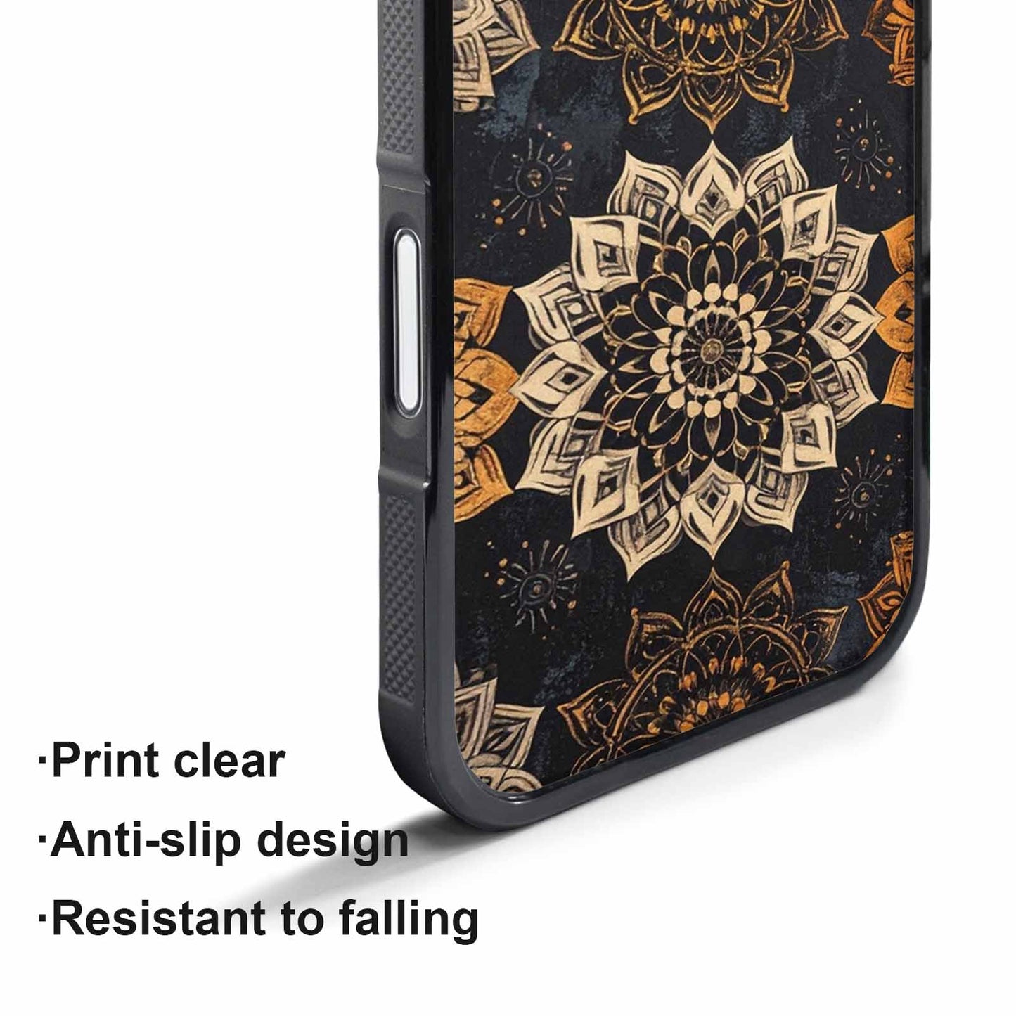 iPhone 17 Pro Case — Small Mandala Pattern Randomly Varying Floral, Custom Printed Phone Case
