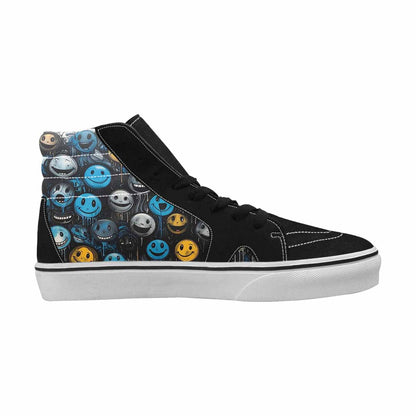 MEN'S Melting Moon Smiley High Top Canvas Dark Academia Sneakers