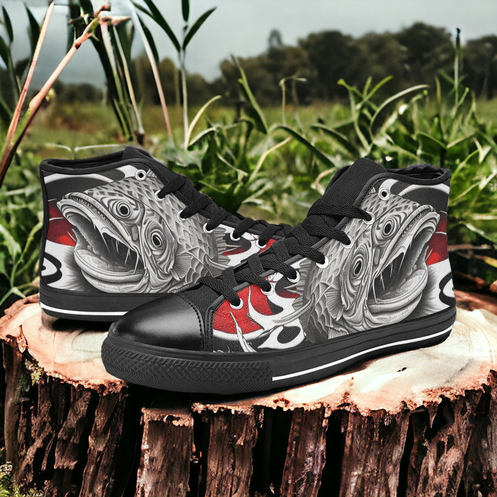 Cherry Blossom Vivid Multicolor Unique MEN Bold Art - Freaky Shoes | Custom Art Sneakers