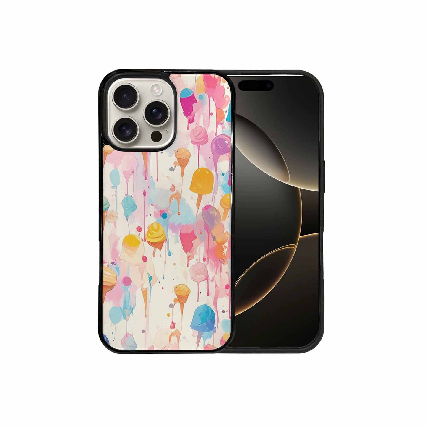 iPhone 16 Pro Max Case — Ice Cream Motif Ice Cream Motifs, Custom Print Case Cover