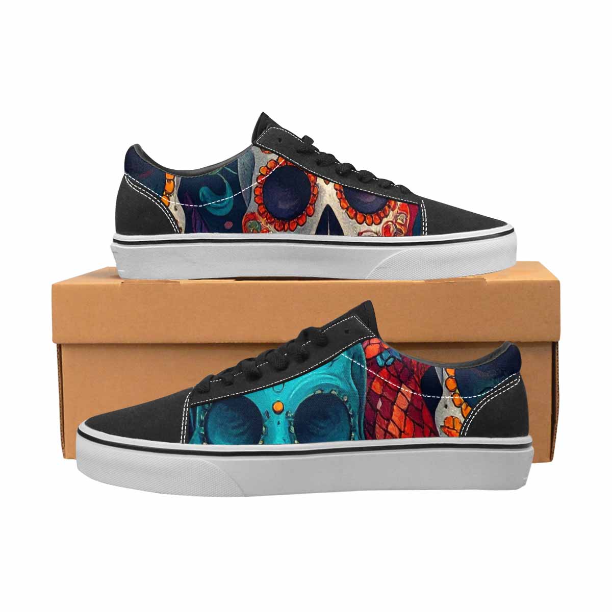 WOMEN'S Snake Skulls Print Alt Canvas Lace-Up Y2K Shoes