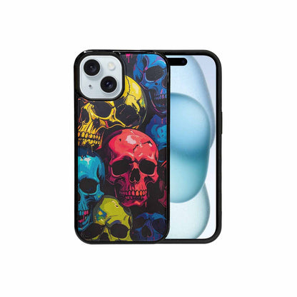 iPhone 15 Case — 1000s Of Skulls Digital Camo Drip, Custom Phone Case