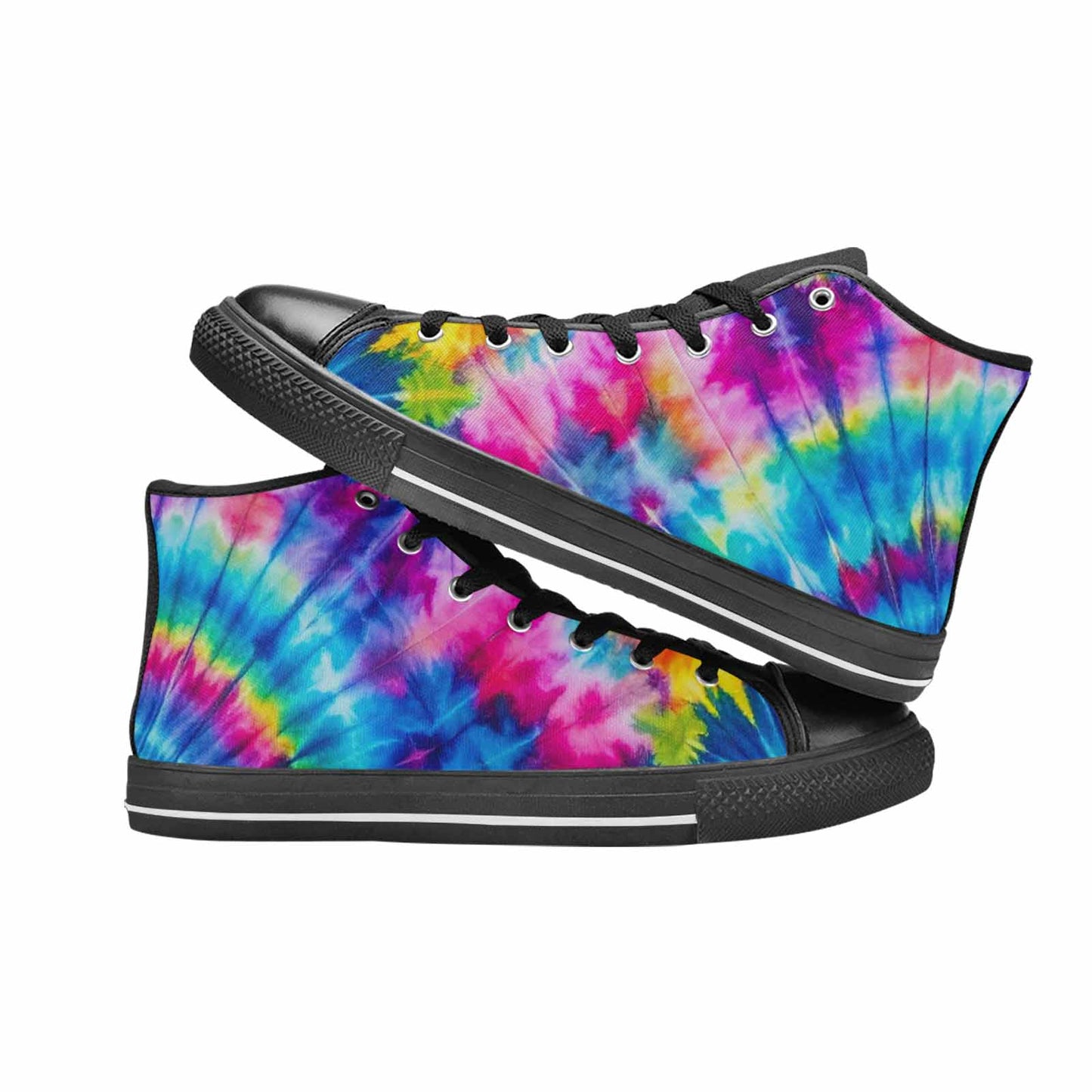 WOMEN'S Tie Dye Acid Wash Color High Top Canvas Dreamcore Custom Sneakers